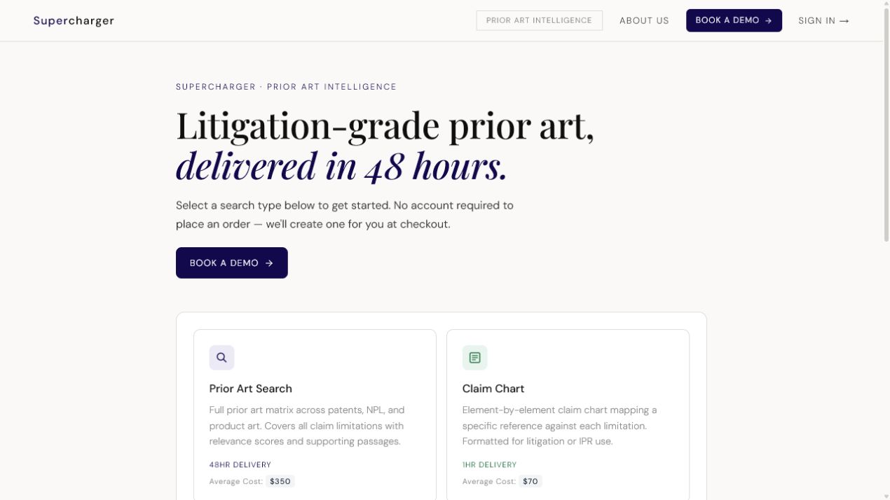 Supercharge website preview